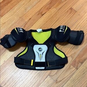 Youth Black and Yellow Shoulder Pads